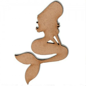 Mermaid MDF Wood Shape - Style 2